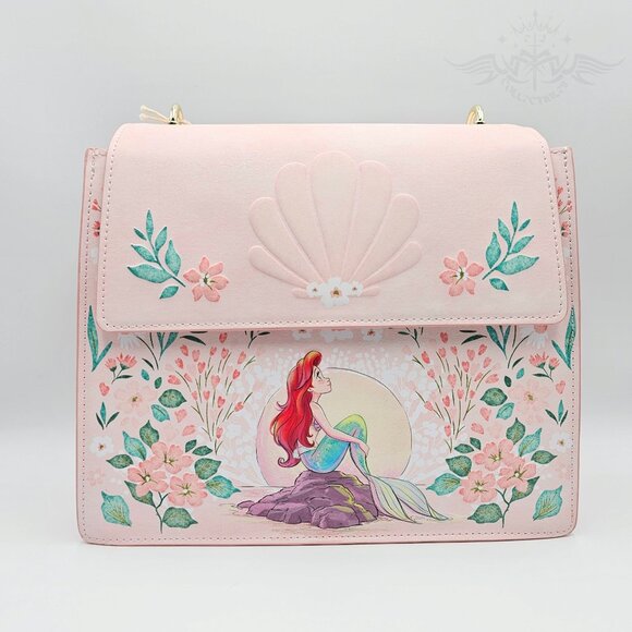 Loungefly Disney The Little Mermaid Ariel Floral Crossbody Bag - Picture 2 of 12